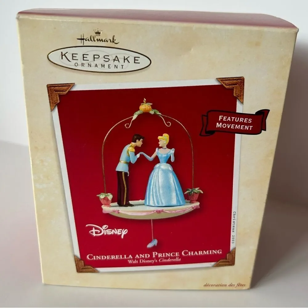 Hallmark vintage 2003 Cinderella and Prince Charming Disney ornament New